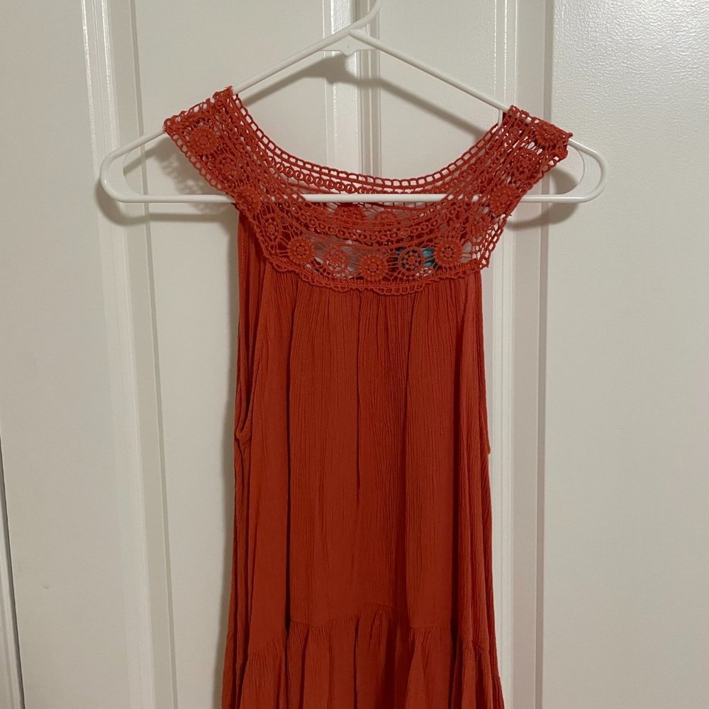 Buttons Orange Halter like top